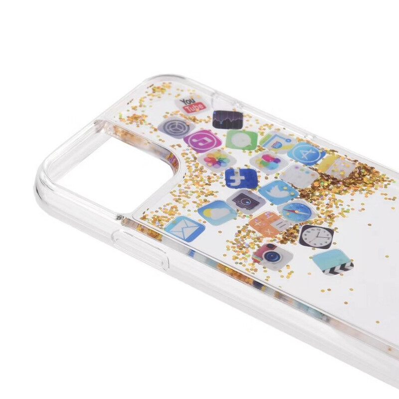 Case iPhone 11 Pro Max Glitter App Kuvakkeet