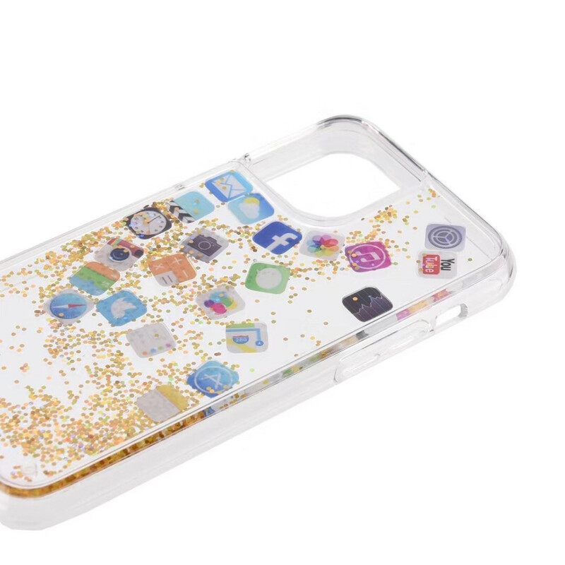 Case iPhone 11 Pro Max Glitter App Kuvakkeet