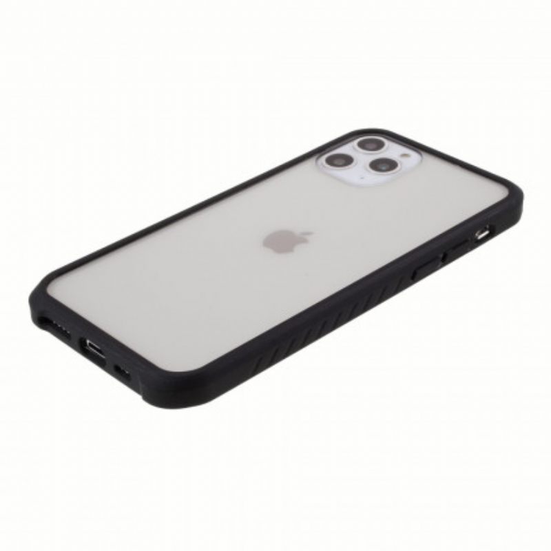 Case iPhone 11 Pro Max Karkaistu Lasi Ja Silikoni Näyttökalvolla