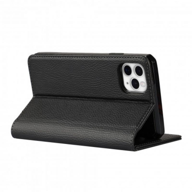 Case iPhone 11 Pro Max Kotelot Flip Irrotettava Aito Litsi-nahka