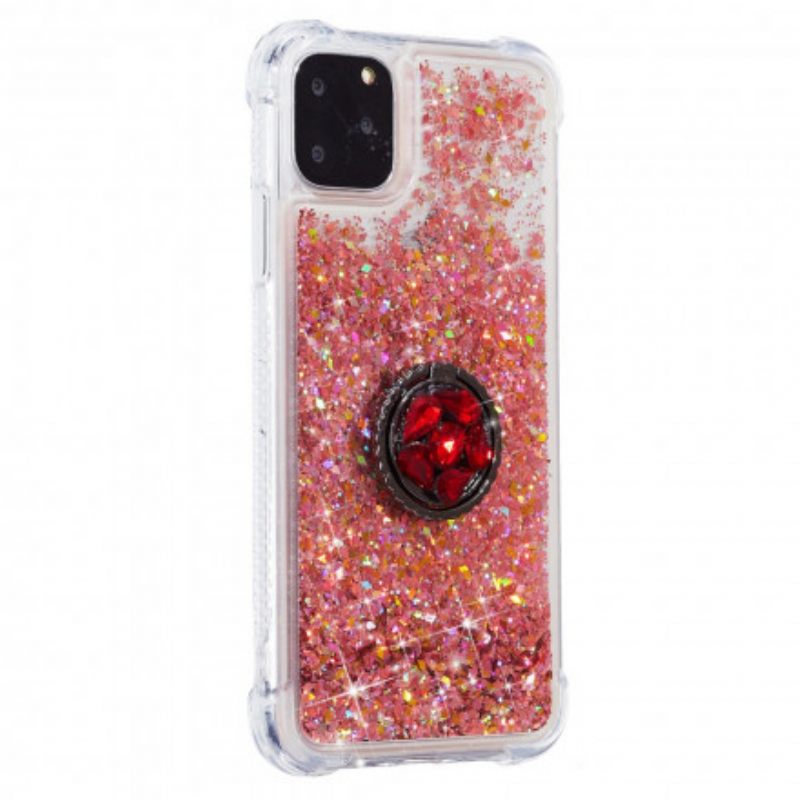 Case iPhone 11 Pro Max Paljetteja Rengastuella