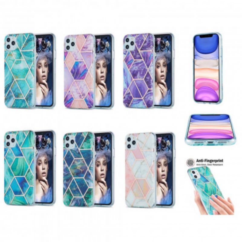 Case iPhone 11 Pro Max Silikonimarmorigeometria