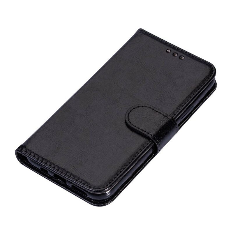 Flip Case iPhone 11 Pro Max Suojaketju Kuori Nahkainen Efektihihna