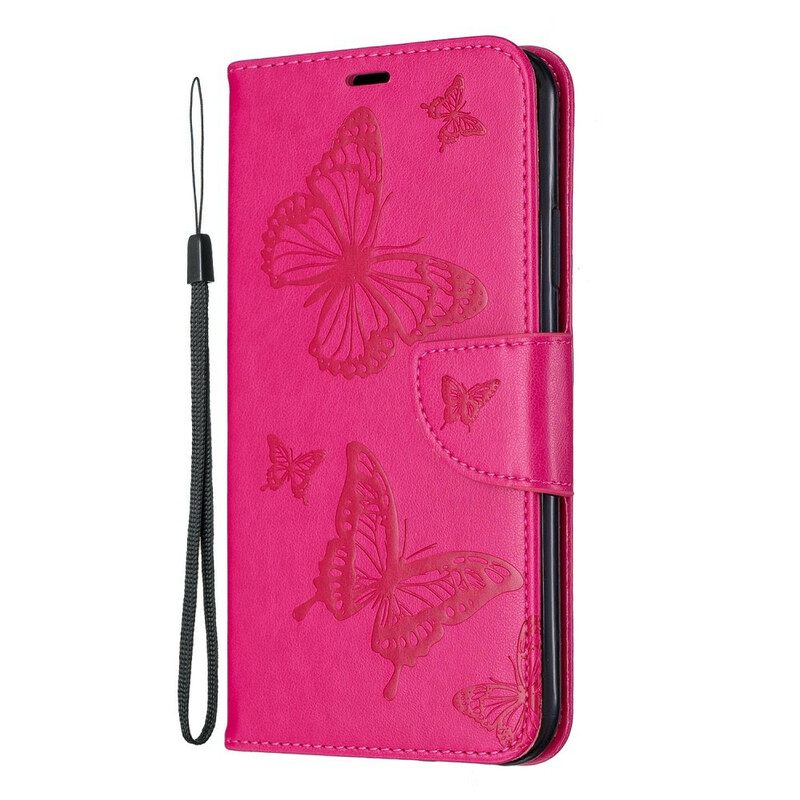 Kotelot iPhone 11 Pro Max Suojaketju Kuori Butterflies Painettu Hihna