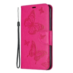 Kotelot iPhone 11 Pro Max Suojaketju Kuori Butterflies Painettu Hihna