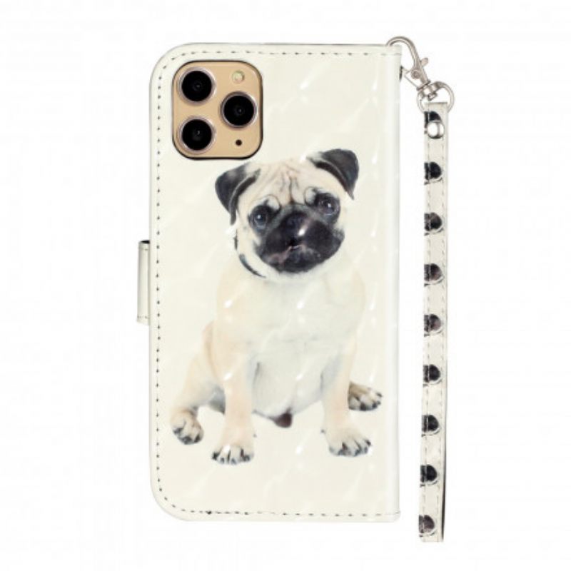 Kotelot iPhone 11 Pro Max Suojaketju Kuori Dog Light Kohdevalot Kaulanauhalla