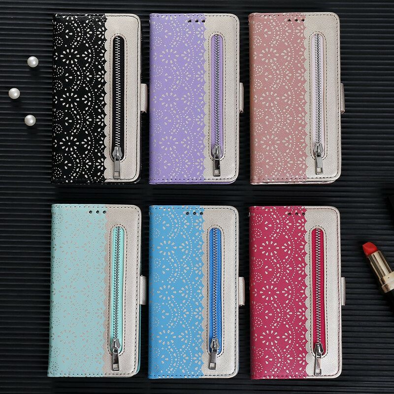 Kotelot iPhone 11 Pro Max Suojaketju Kuori Lace Strap Kolikkokukkaro