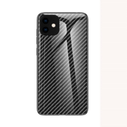 Kuori iPhone 11 Pro Max Carbon Fiber Karkaistu Lasi