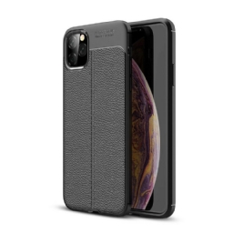 Kuori iPhone 11 Pro Max Double Line Litchi Leather Effect