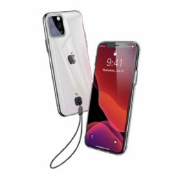 Kuori iPhone 11 Pro Max Suojaketju Kuori Baseus Läpinäkyvä Olkahihna