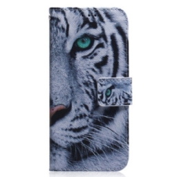 Flip Case Xiaomi Redmi Note 12 5G Suojaketju Kuori Strappy White Tiger