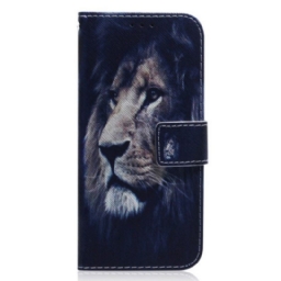 Kotelot Xiaomi Redmi Note 12 5G Suojaketju Kuori Dreaming Lion Hihnalla