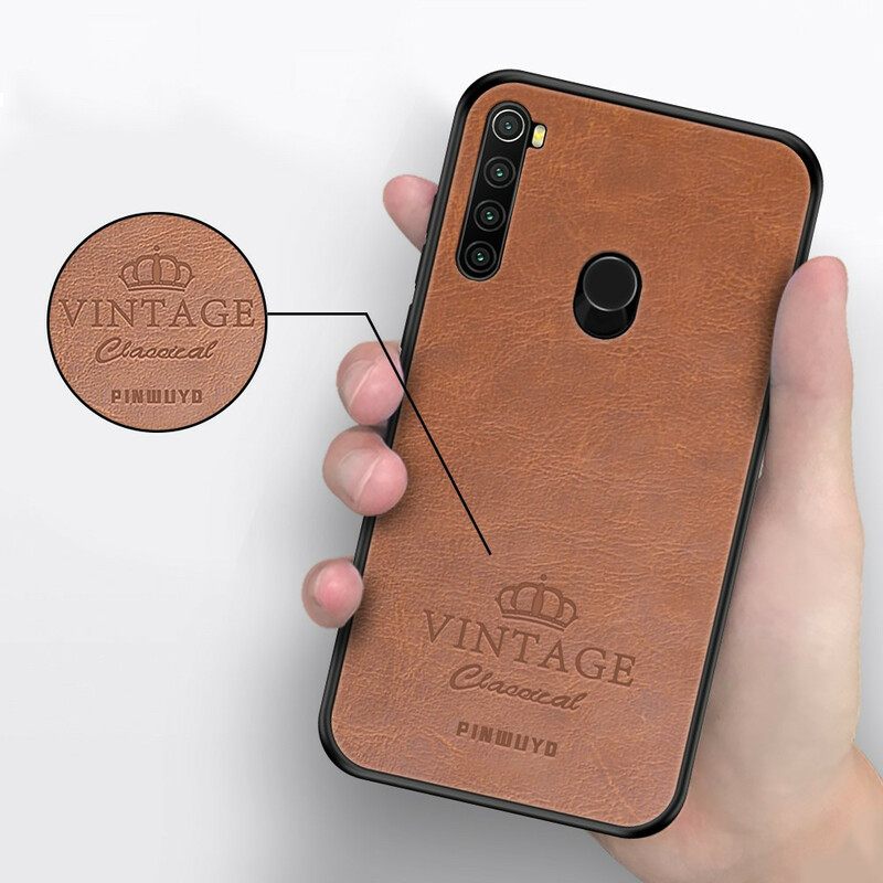 Case Xiaomi Redmi Note 8 Vintage Leather Effect Pinwuyo