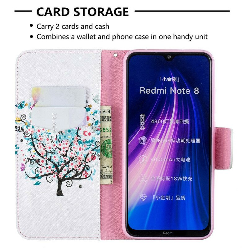 Flip Case Xiaomi Redmi Note 8 Kukkapuu