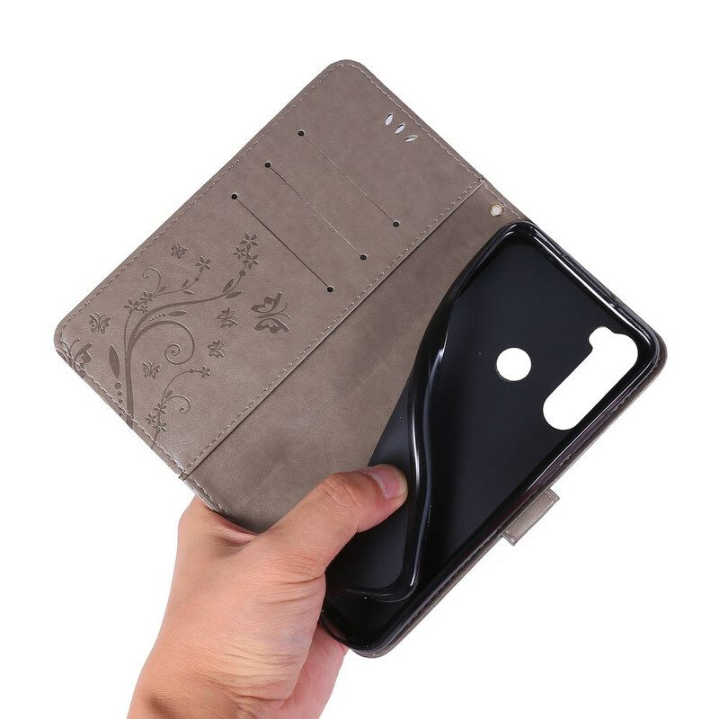 Flip Case Xiaomi Redmi Note 8 Perhosia Ja Kukkia