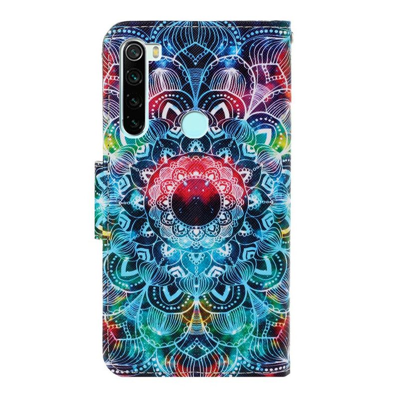 Kotelot Xiaomi Redmi Note 8 Suojaketju Kuori Flashy Mandala Hihnalla