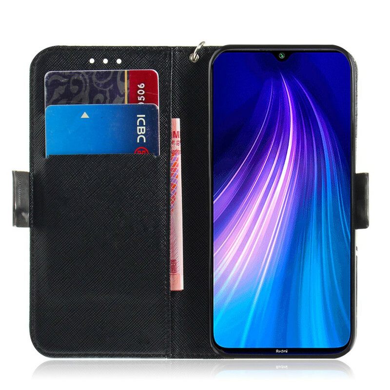 Kotelot Xiaomi Redmi Note 8 Suojaketju Kuori Grey Thong Cat