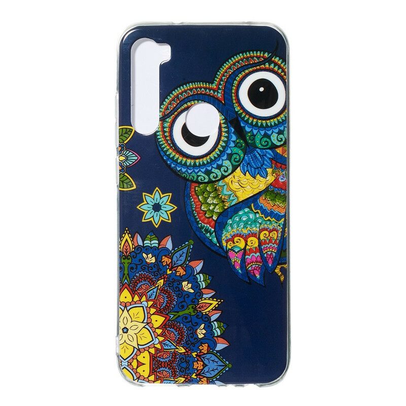 Kuori Xiaomi Redmi Note 8 Owl Fluoresoiva Mandala