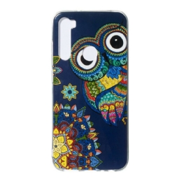 Kuori Xiaomi Redmi Note 8 Owl Fluoresoiva Mandala