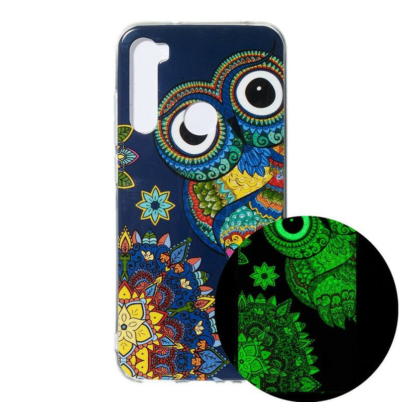 Kuori Xiaomi Redmi Note 8 Owl Fluoresoiva Mandala