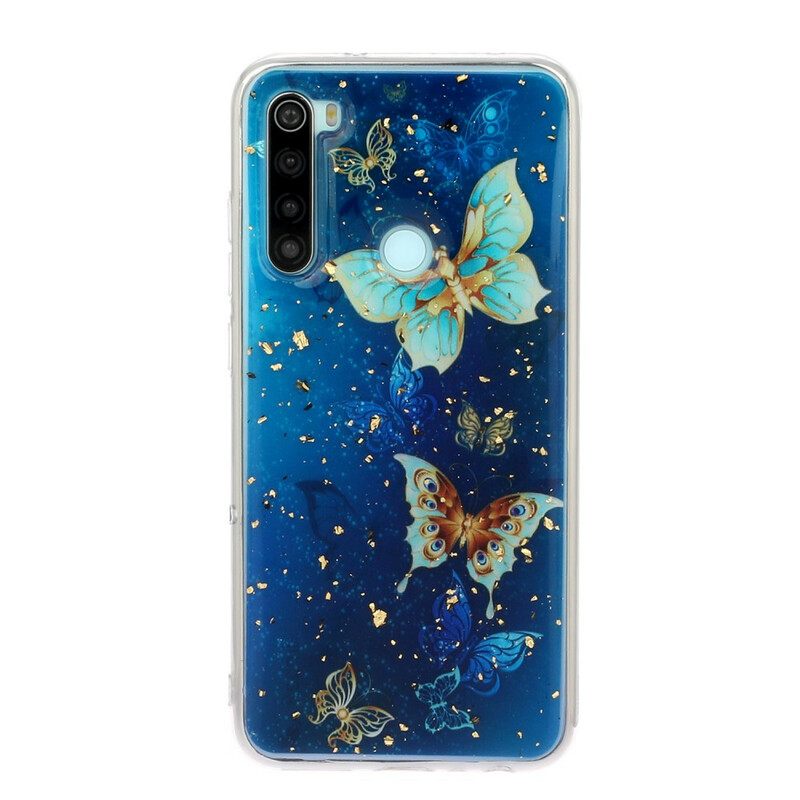 Kuori Xiaomi Redmi Note 8 Perhosia Ja Paljetteja