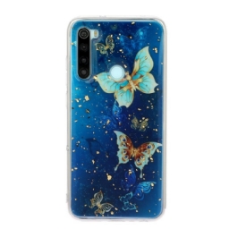 Kuori Xiaomi Redmi Note 8 Perhosia Ja Paljetteja