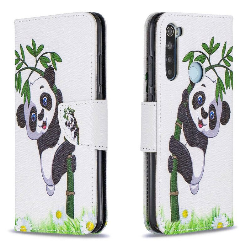 Nahkakotelo Xiaomi Redmi Note 8 Panda Bamboolla