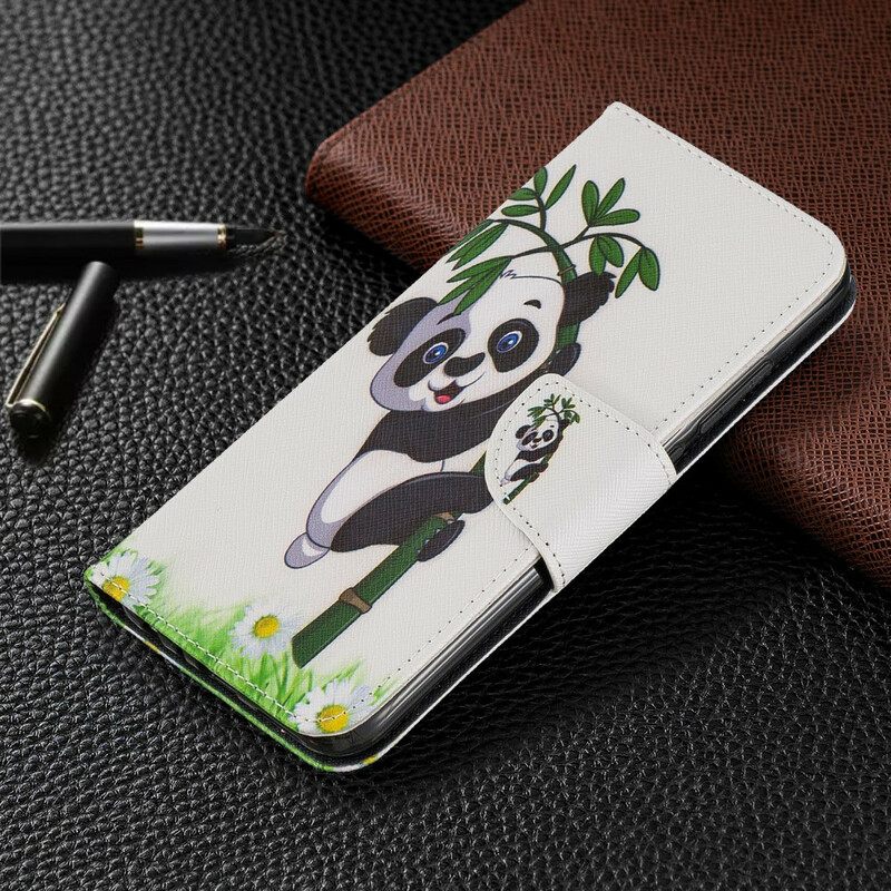 Nahkakotelo Xiaomi Redmi Note 8 Panda Bamboolla