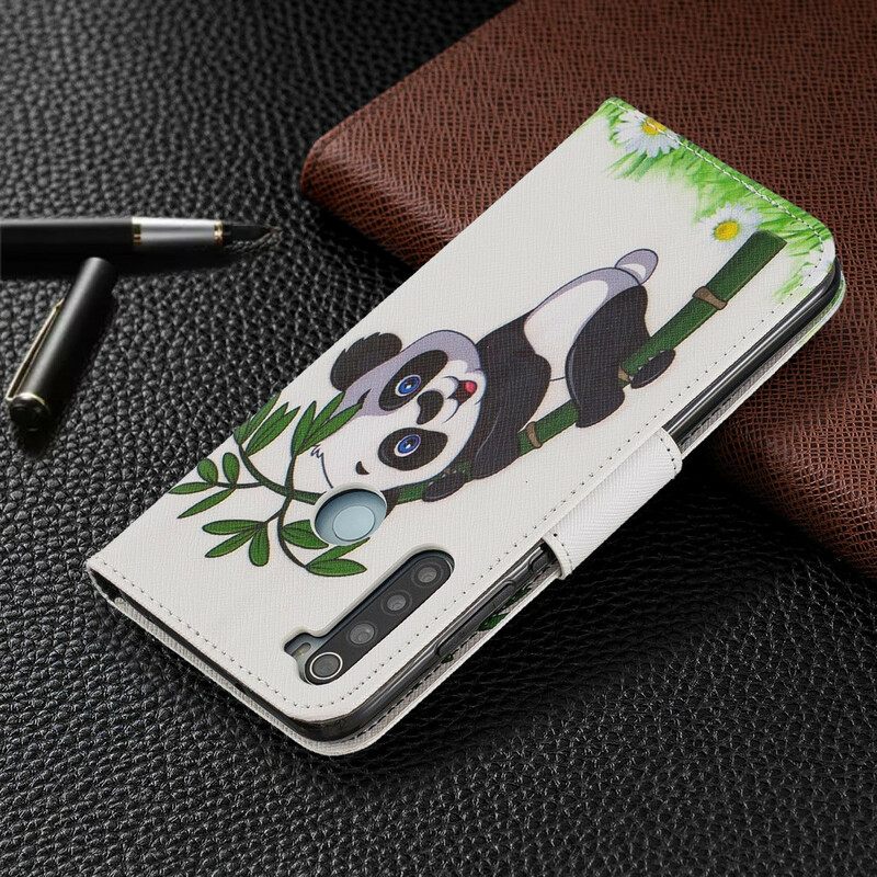 Nahkakotelo Xiaomi Redmi Note 8 Panda Bamboolla