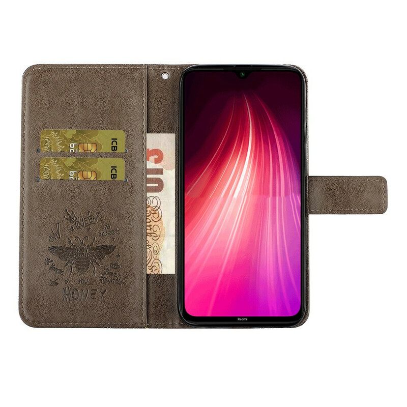 Nahkakotelo Xiaomi Redmi Note 8 Smile Bee Charm