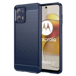 Case Moto G73 5G Harjattua Hiilikuitua