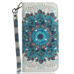 Flip Case Samsung Galaxy M13 Mandala Kaulanauhalla