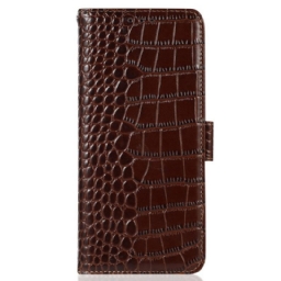 Kotelot Samsung Galaxy M13 Crocodile Style Rfid