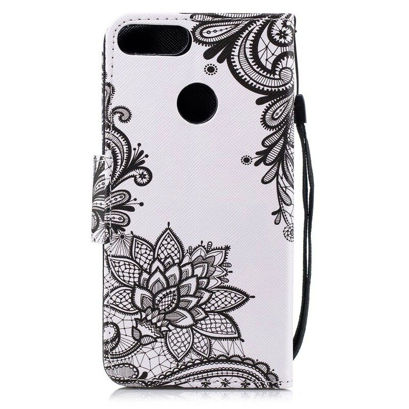 Kotelot Huawei P Smart Suojaketju Kuori Black Strappy Mandala