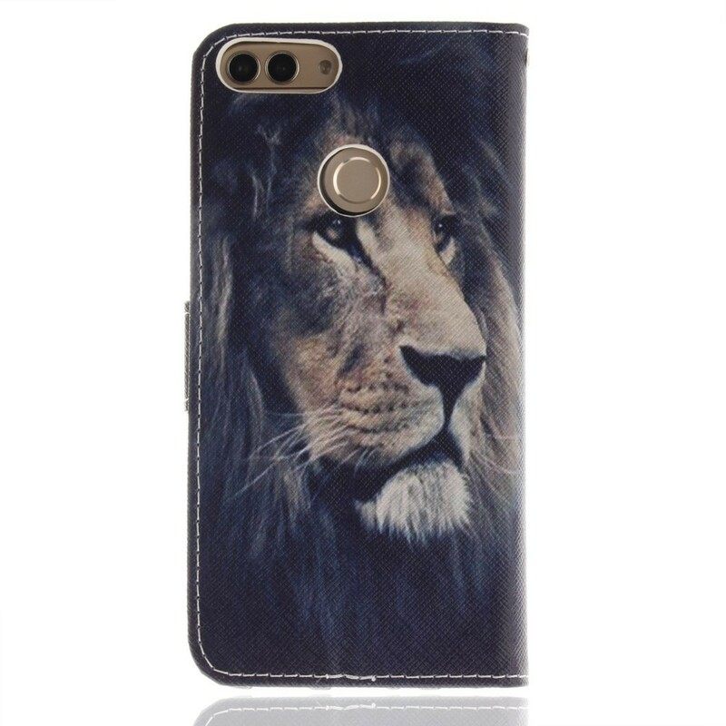 Nahkakotelo Huawei P Smart Dreaming Lion