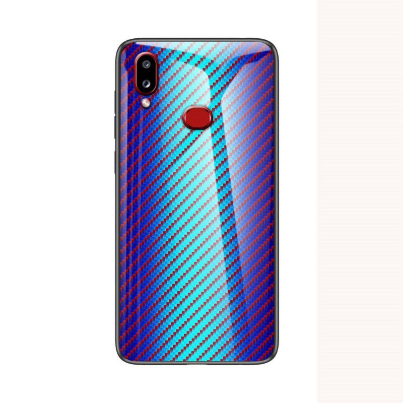 Kuori Samsung Galaxy A10s Carbon Fiber Karkaistu Lasi