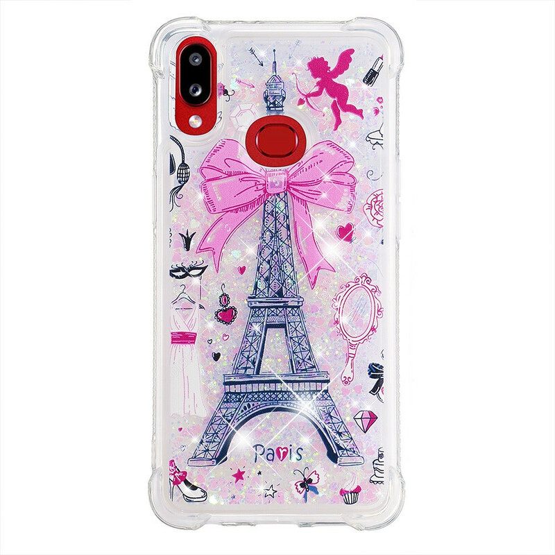 Kuori Samsung Galaxy A10s Eiffel-tornin Paljetteja