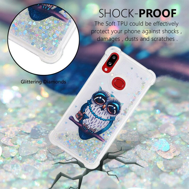 Kuori Samsung Galaxy A10s Miss Owl Glitter