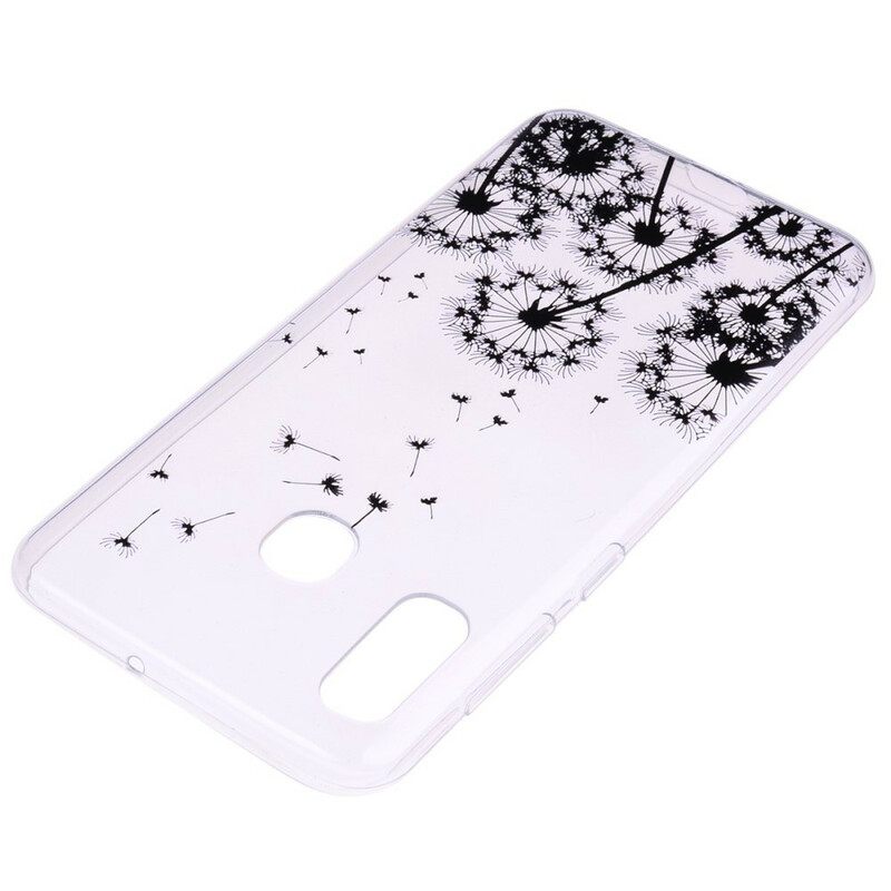 Kuori Samsung Galaxy A10s Transparent Black Dandelions