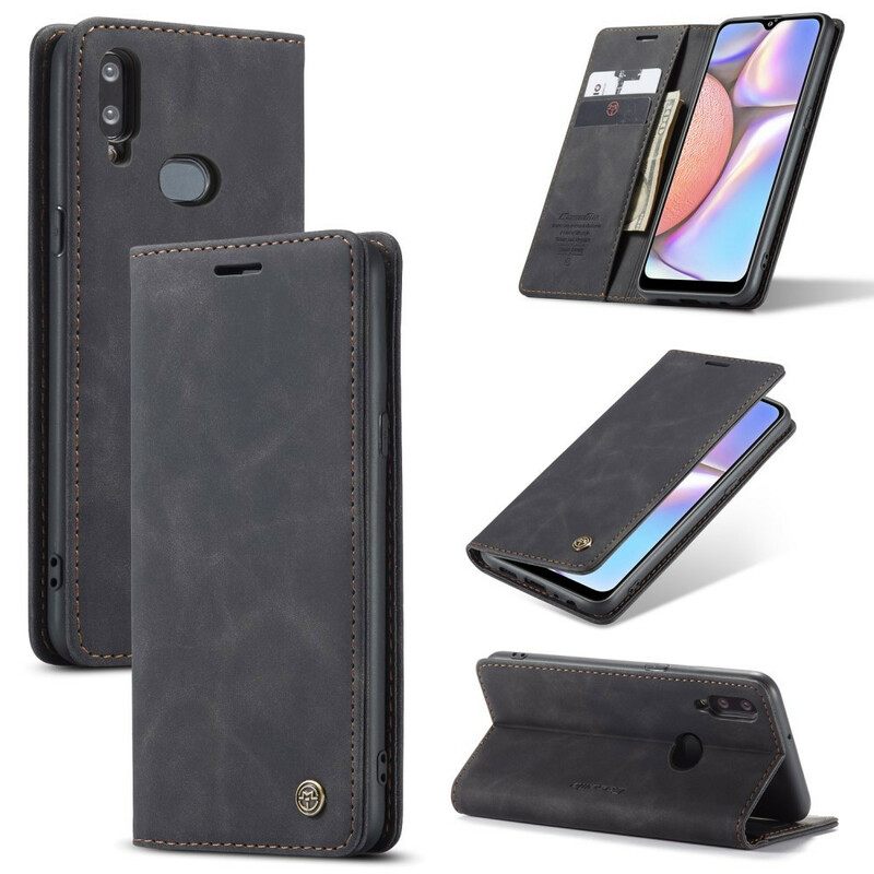 Puhelinkuoret Samsung Galaxy A10s Kotelot Flip Caseme Keinonahka