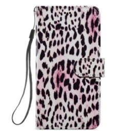 Kotelot Samsung Galaxy A54 5G Suojaketju Kuori Strappy Leopard Style