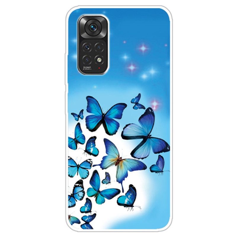 Case Xiaomi Redmi Note 11 / 11S Blue Butterflies