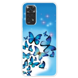 Case Xiaomi Redmi Note 11 / 11S Blue Butterflies