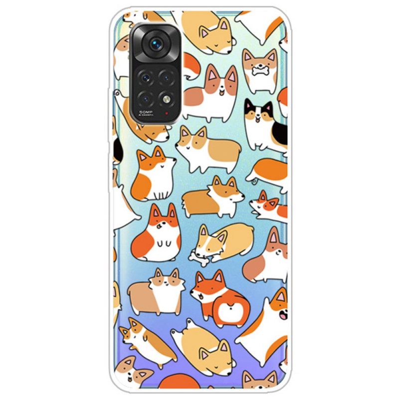 Case Xiaomi Redmi Note 11 / 11S Transparent Multiple Dogs