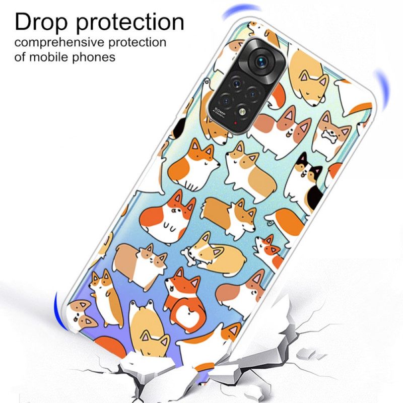 Case Xiaomi Redmi Note 11 / 11S Transparent Multiple Dogs