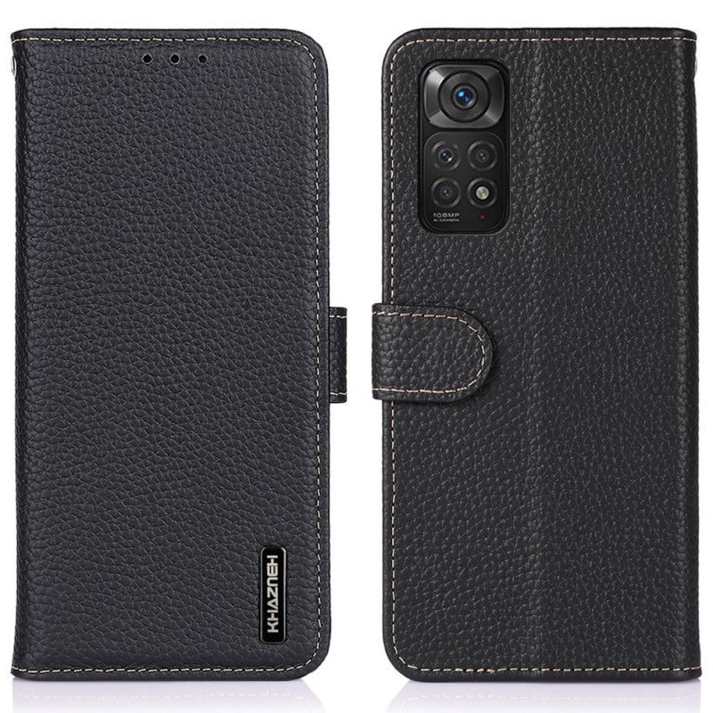 Flip Case Xiaomi Redmi Note 11 / 11S Litchi Nahka Khazneh