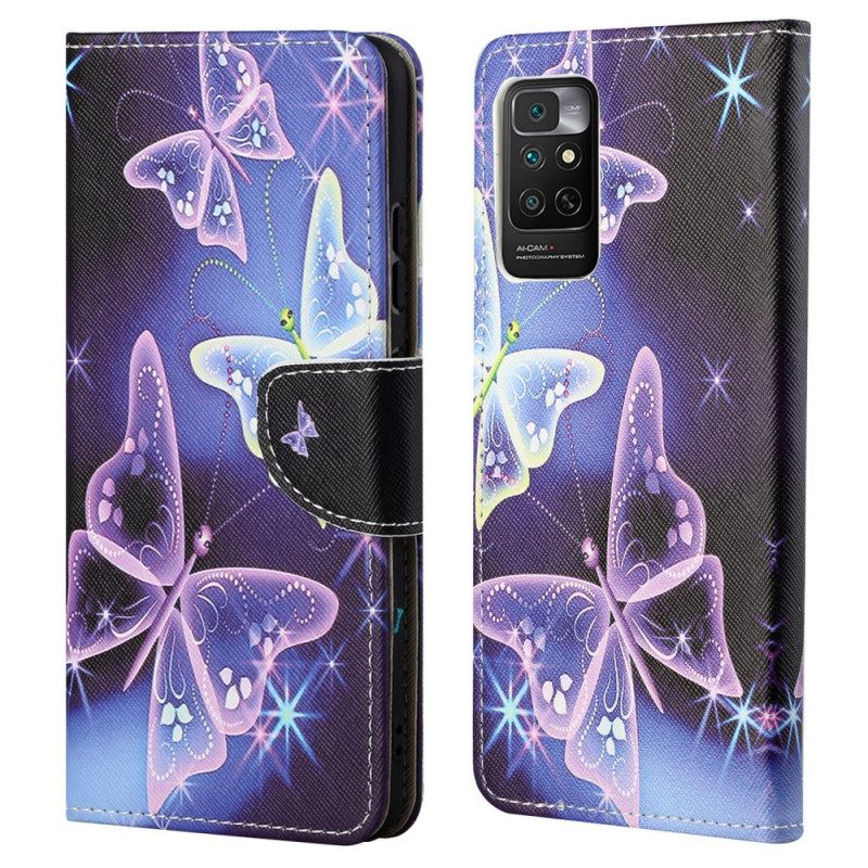 Kotelot Xiaomi Redmi Note 11 / 11S Neon Butterflies