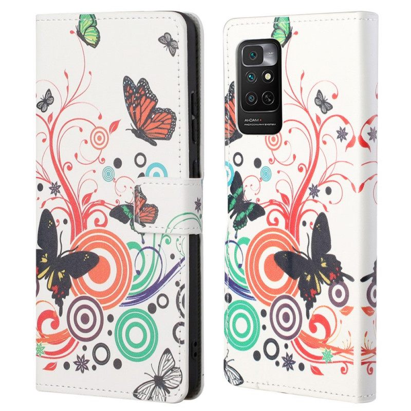 Kotelot Xiaomi Redmi Note 11 / 11S Perhosia Ja Kukkia