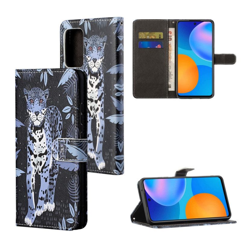 Kotelot Xiaomi Redmi Note 11 / 11S Suojaketju Kuori Leopard Hihnalla