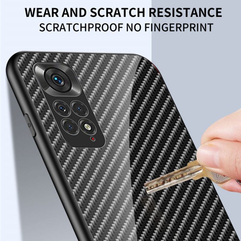 Kuori Xiaomi Redmi Note 11 / 11S Carbon Fiber Karkaistu Lasi